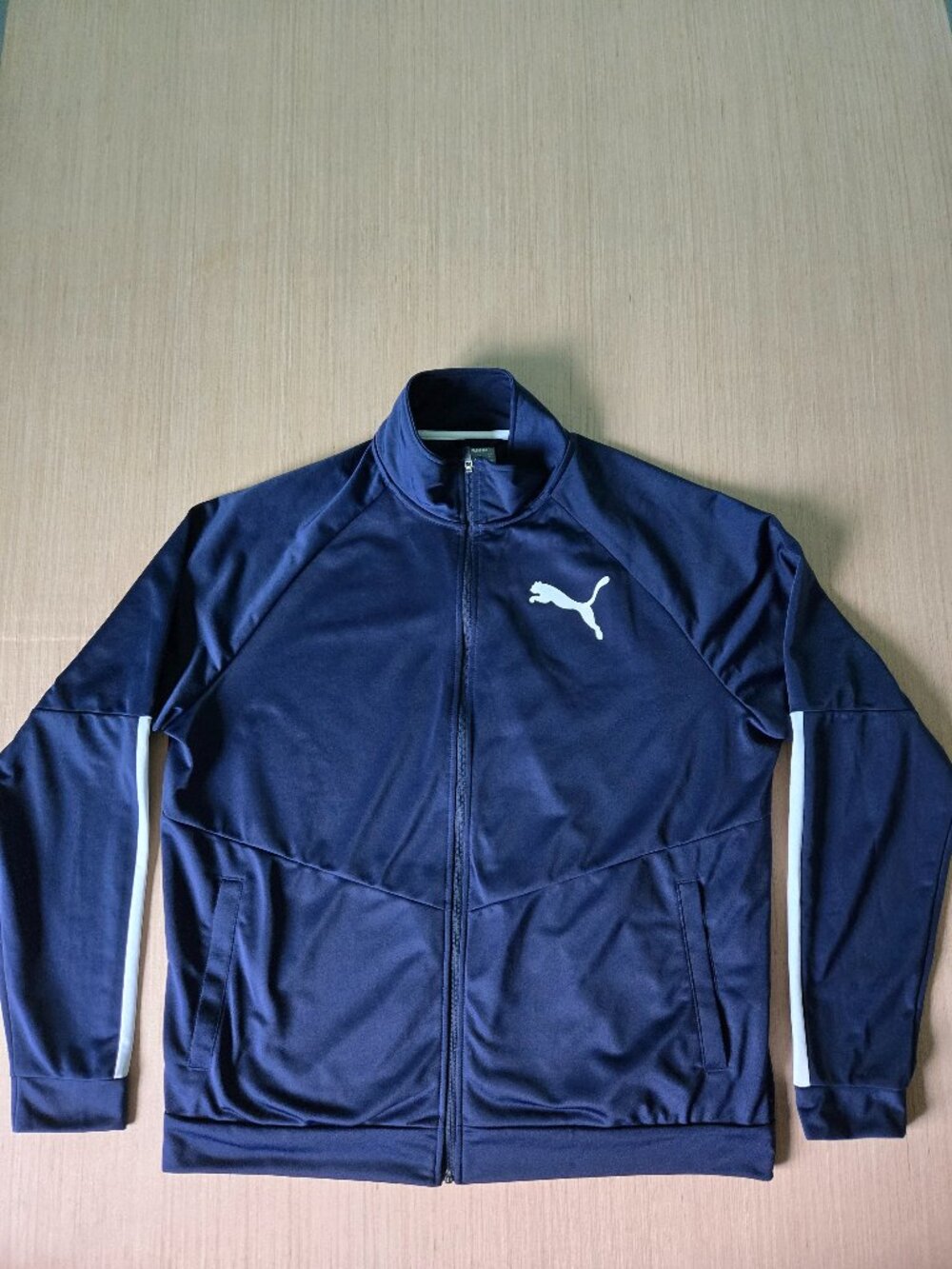 Puma Training Jacket Men's 2XL Navy Blue Full Zip Athletic Track Jacket